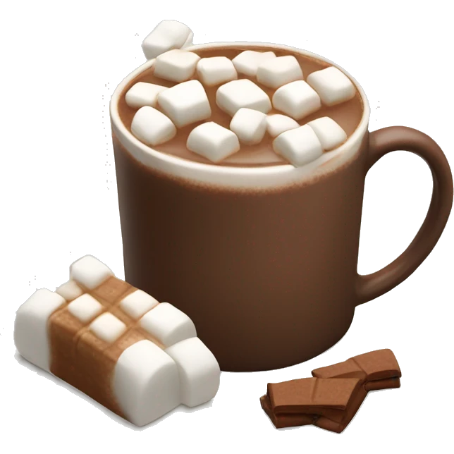 hot chocolate mug with marshmellows emoji