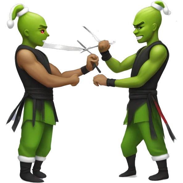 ninja getting a low taper fade from the yn grinch emoji