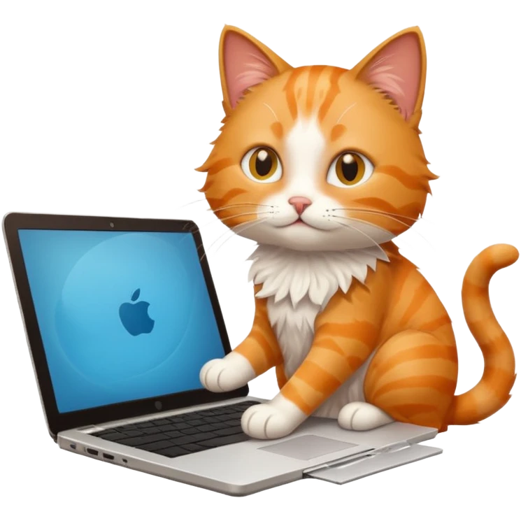 one cat repair laptop emoji