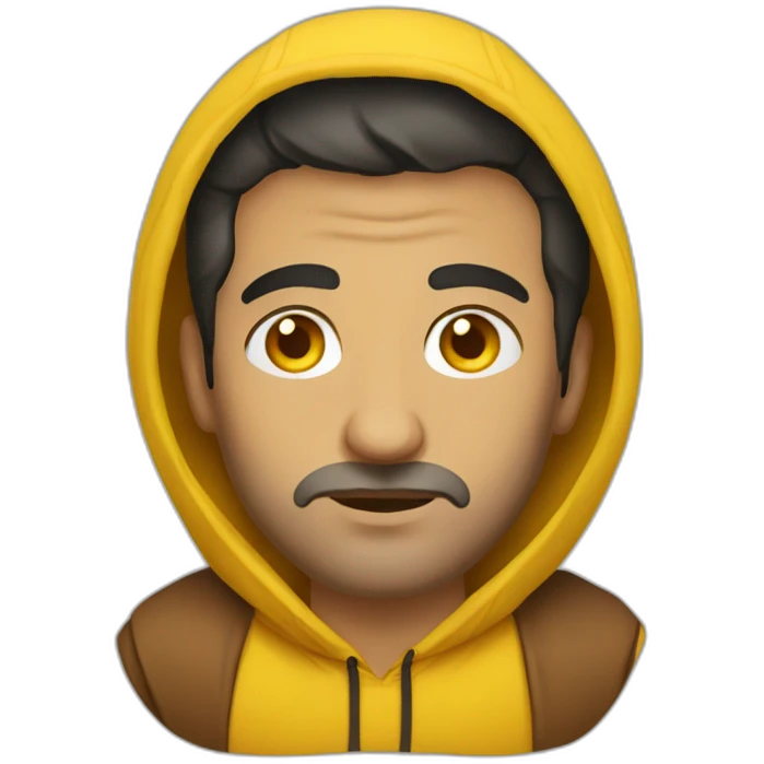 Armenian men  with yellow hoodie sleeping emoji