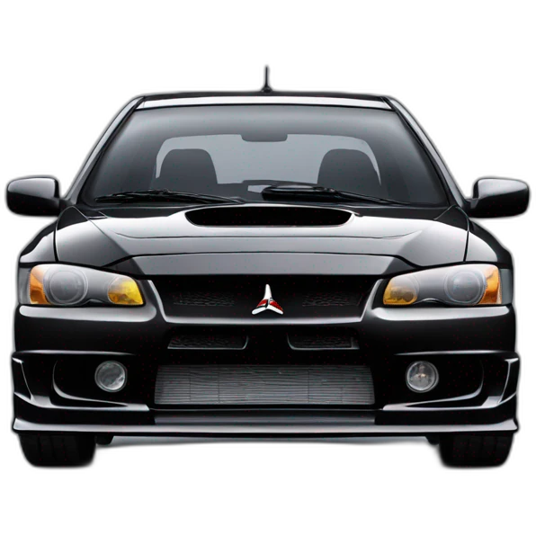 mitsubishi lancer evolution ix black emoji