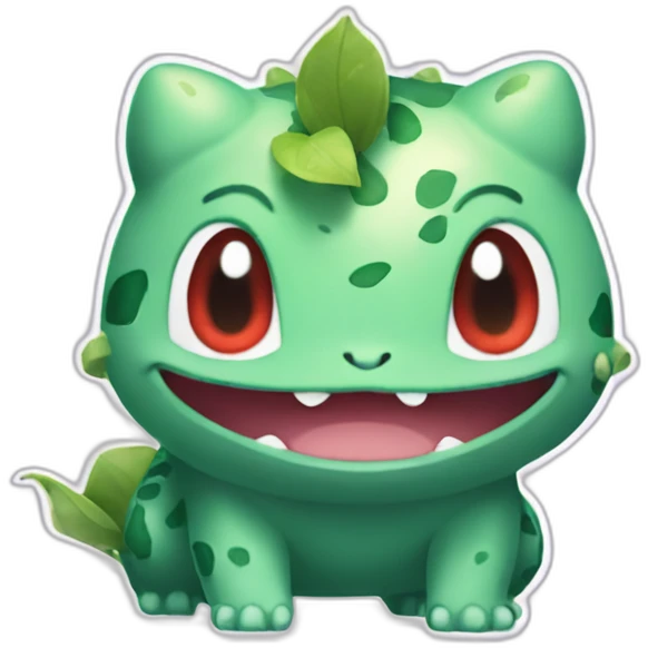 bulbasaur with a check mark emoji