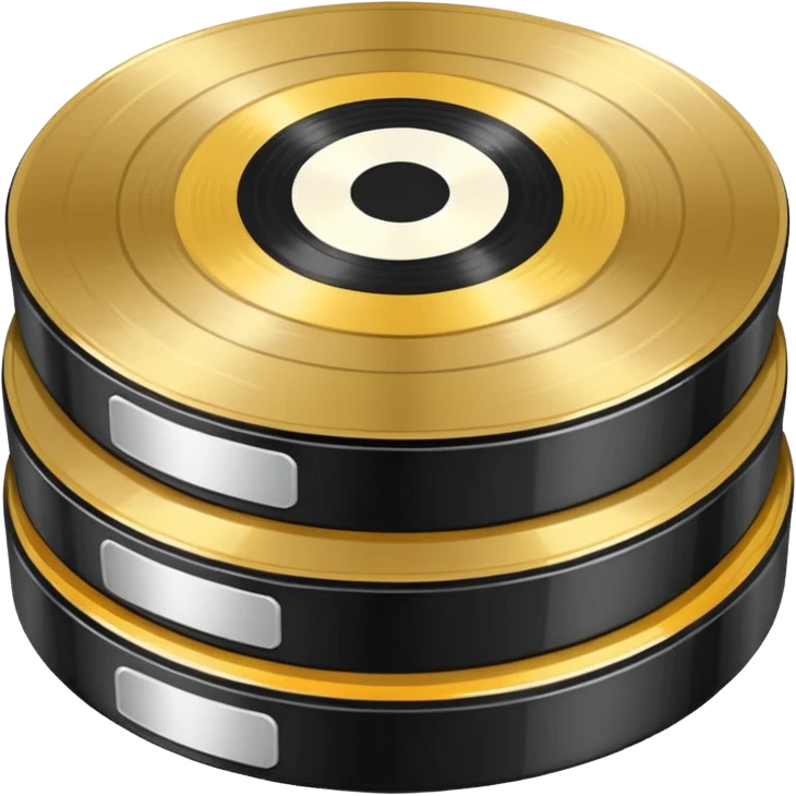 Stacked Vinyl Records gold emoji