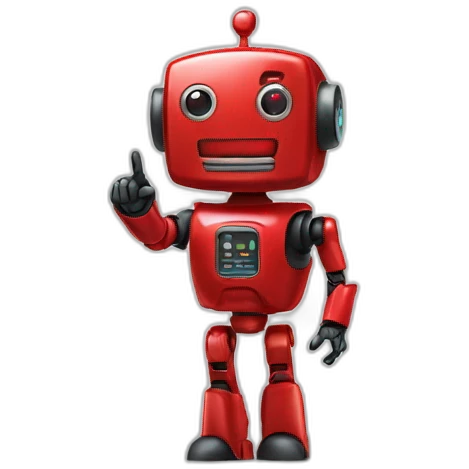 red robot number 10 pointing up emoji