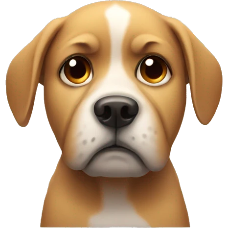 Sad dog emoji