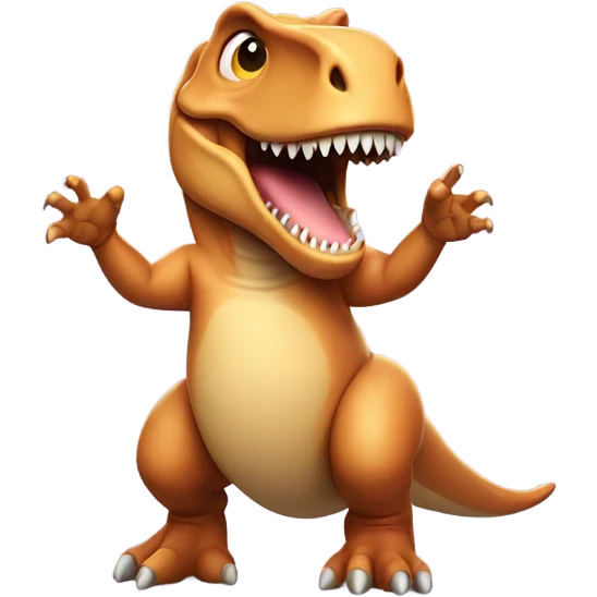 clapping t rex  emoji