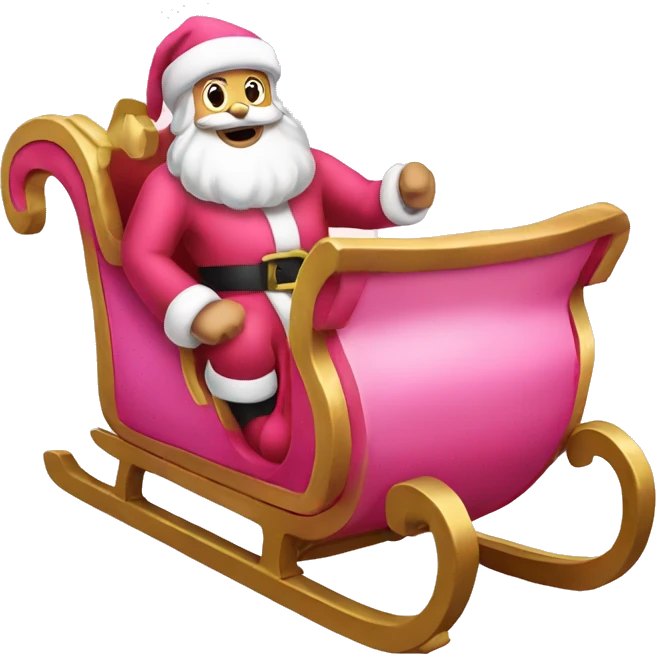 Pink Santa’s sleigh  emoji