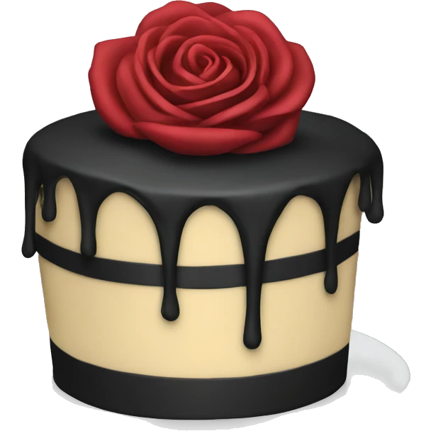 Black rose cake emoji