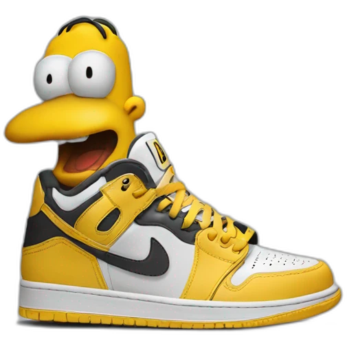 Homer avec des chaussures Jordan emoji