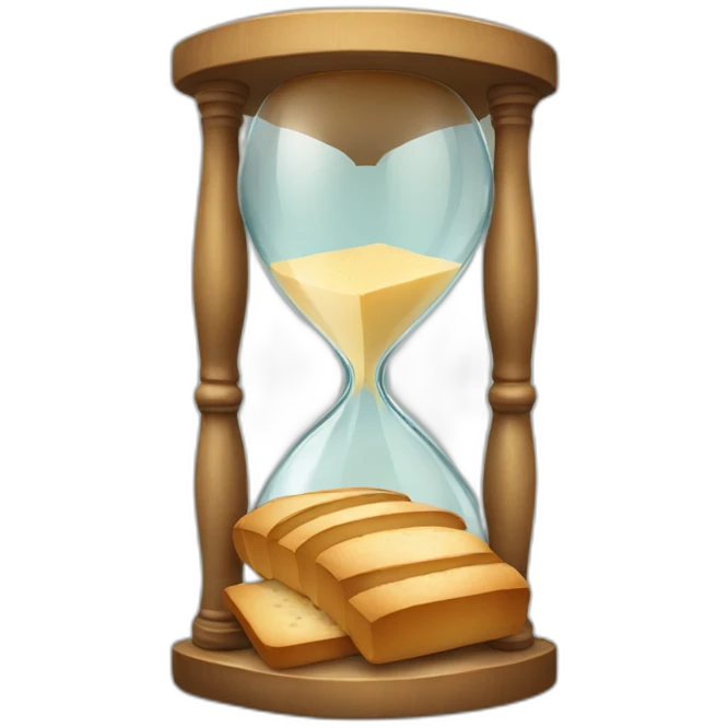 bread hourglass emoji