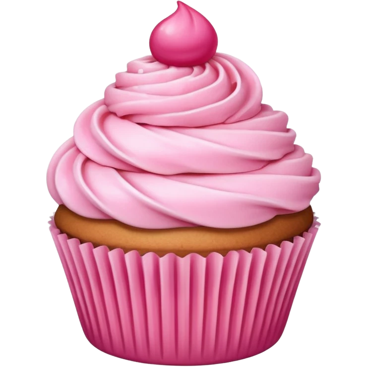 Cupcake with pink icing emoji