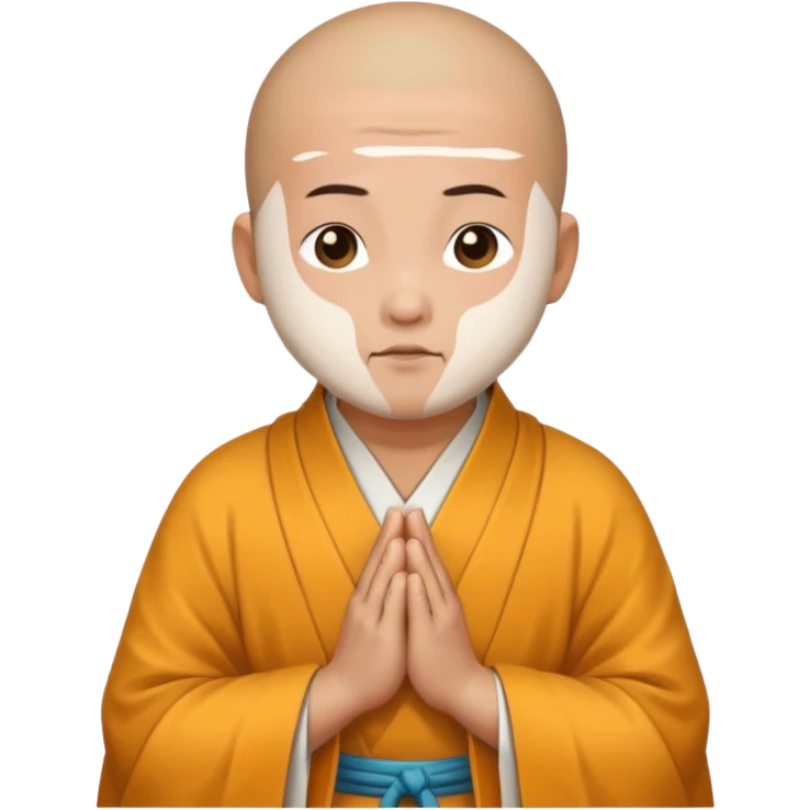 Chinese monk praying  emoji