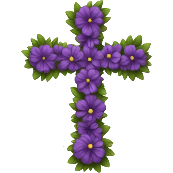 Cross shaped funeral flower like wreath. But not circle.  emoji