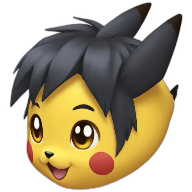 Pikachu sur la tête de Sasha emoji