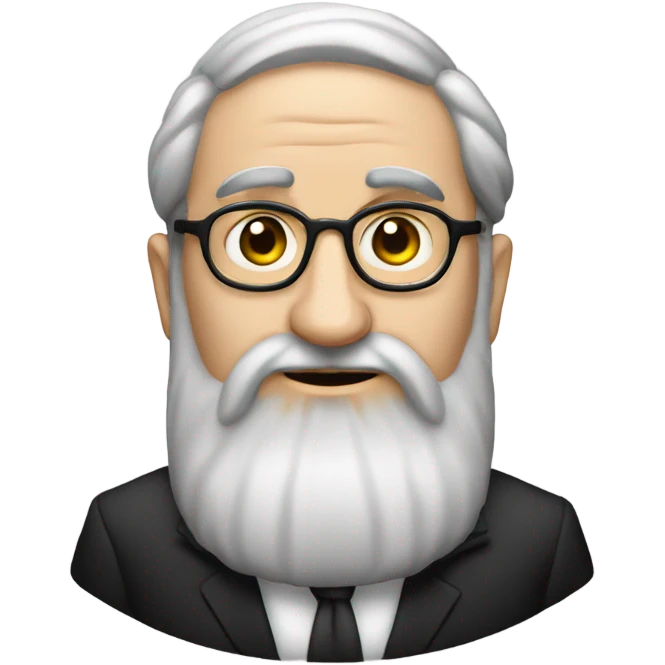 formal portrait of a man rabbi emoji