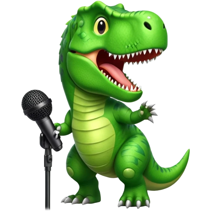 T-Rex singing emoji