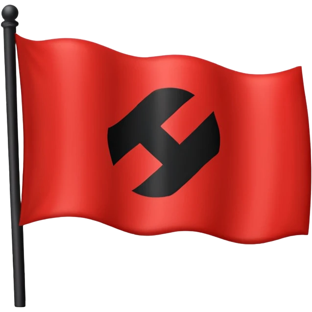 Hazme un emoji de la bandera nazi  con el real logo nazi bandera roja emoji