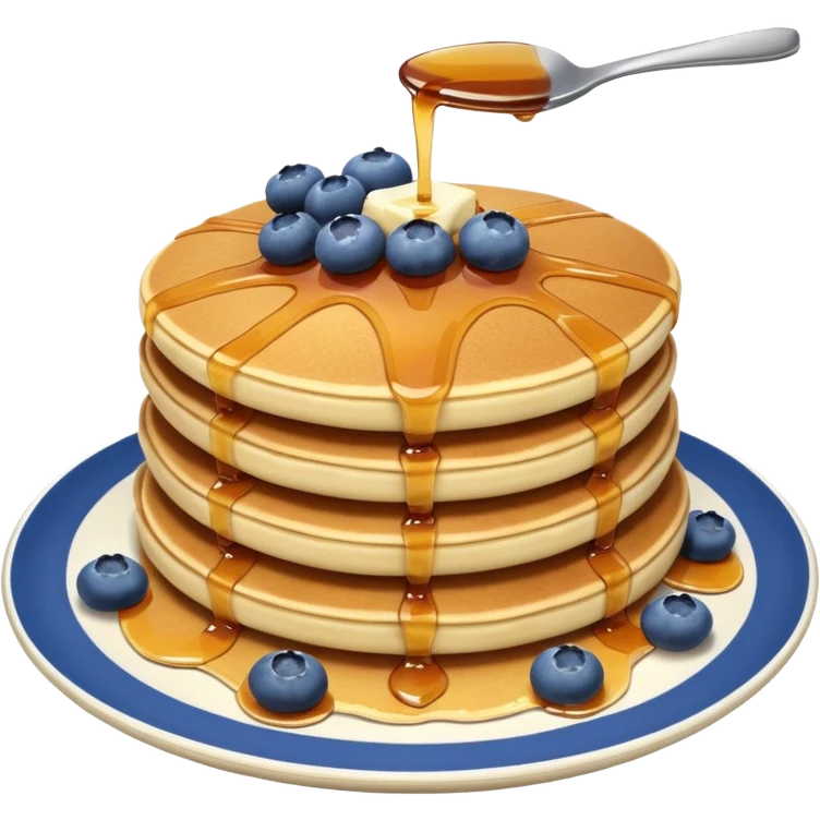 Blueberry pancake emoji