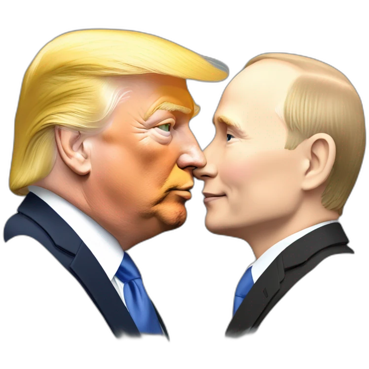 trump-and-putin-kissing,-lgbtq+ friendly, positivity, inclusiveness emoji