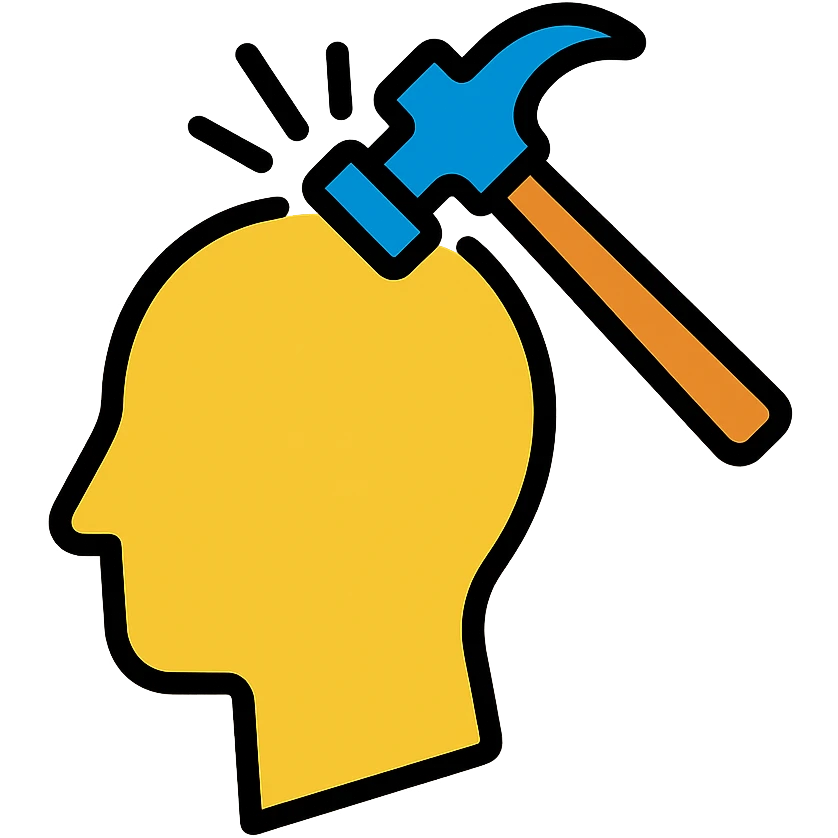 head being hit by a hammer colored icon emoji