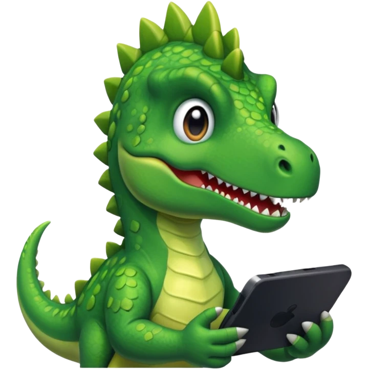 Dinosaur playing video games emoji