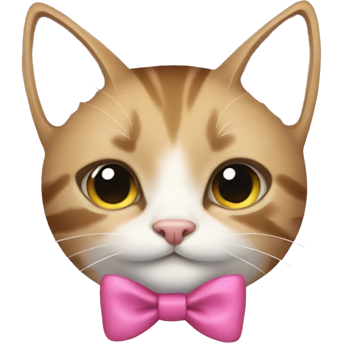 cat with pink bow emoji