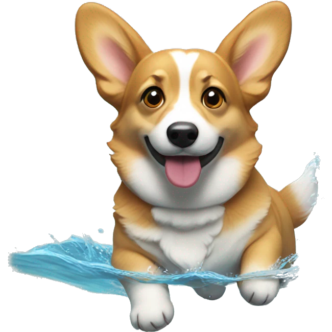 Carmel corgi Swimming  emoji