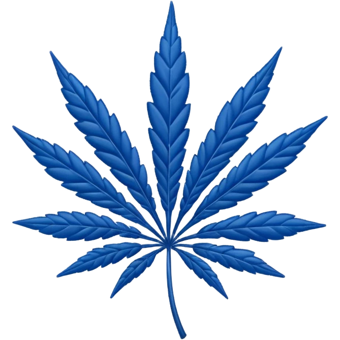 blue marijuana  emoji