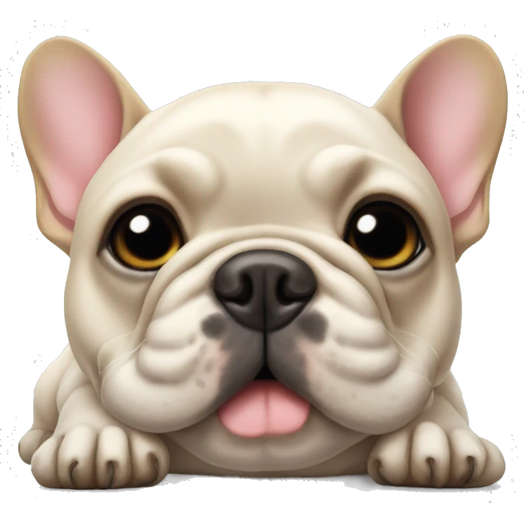 French bulldog laying on its side emoji
