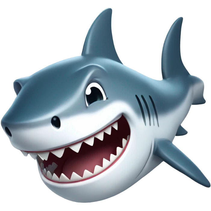 Jeff the shark smiling emoji