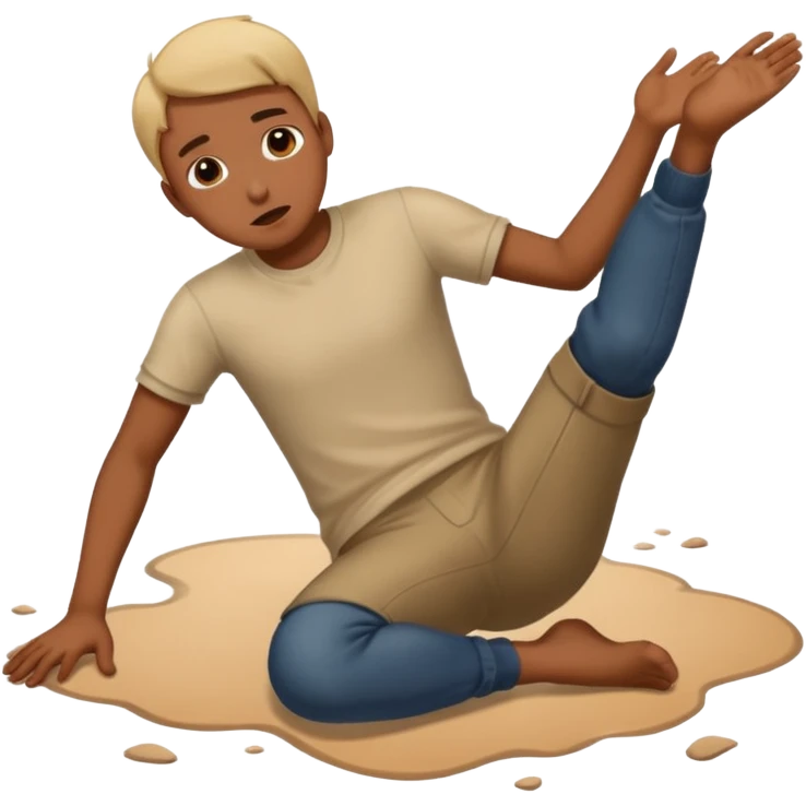 Falling on the floor but gender neutral emoji