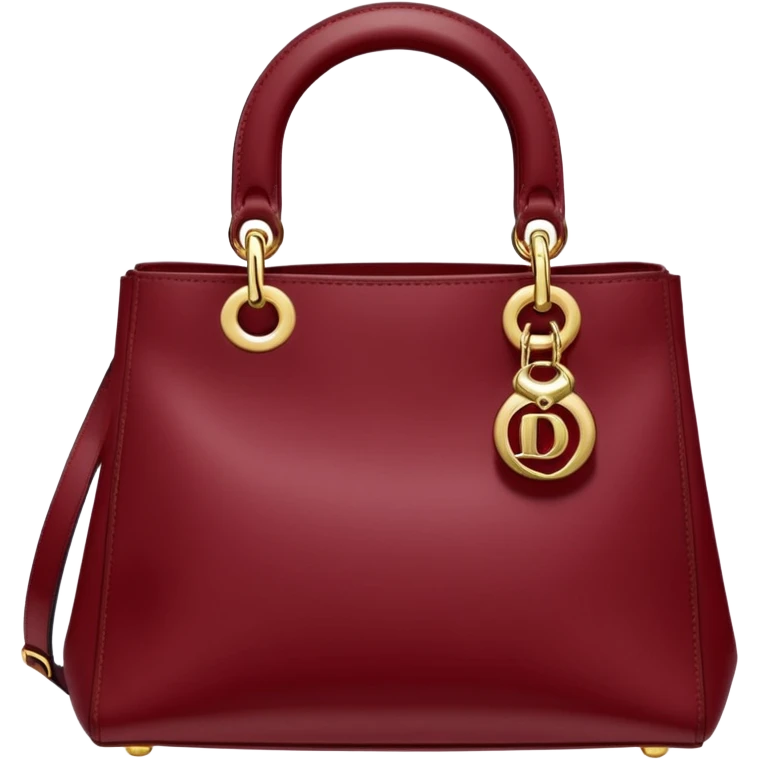 dior dark red bag gold hardware emoji