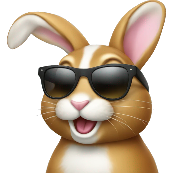 happy rabbit sunglasses emoji