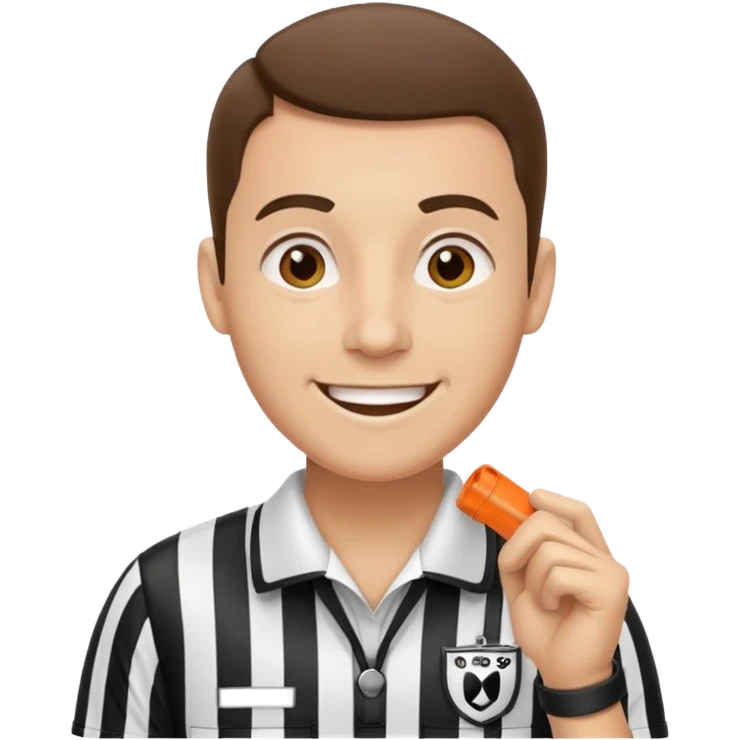 an instructor with a sports referee whistle emoji