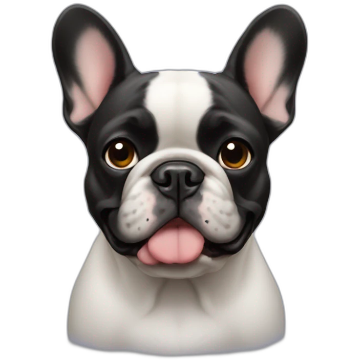 Black faced French bulldog emoji