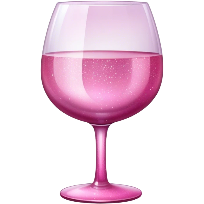 Pink sparkly wine glass emoji