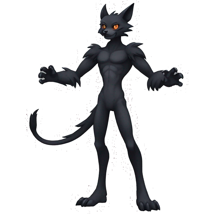 Dark Edgy Cool FurSona Fakemon Full Body emoji