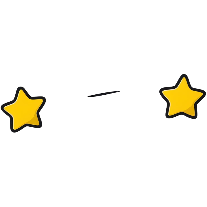 5 golden stars rating, perfect score emoji