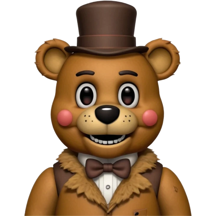 Freddy Fazbear (small hat) from Five Nights At Freddy's Movie emoji