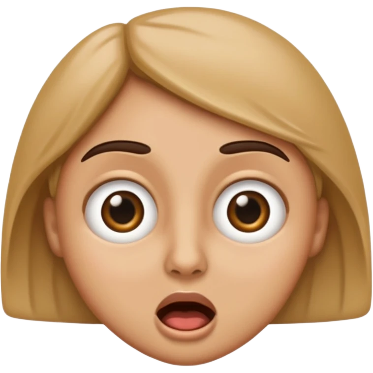 Create an iOS styled emoji that shows immense shock but satisfaction emoji