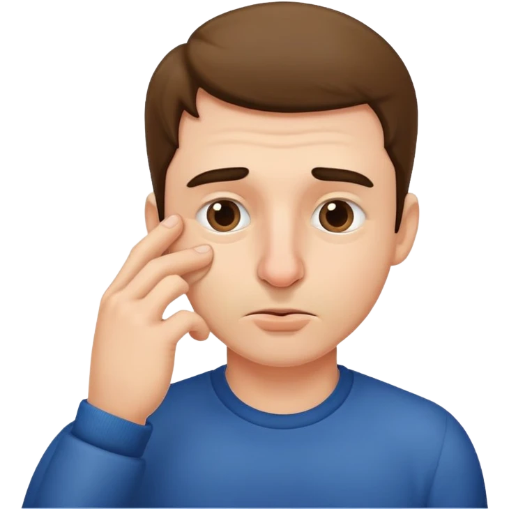 man pinching his nose emoji