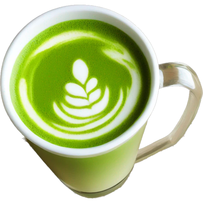 Matcha latte glass  emoji