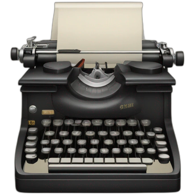 Typewritter front view emoji