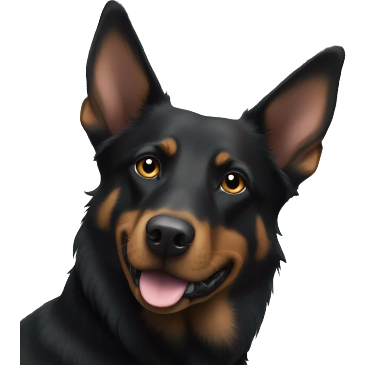 Black australian kelpie and german shepherd mix emoji
