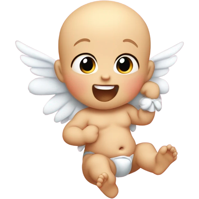 baby cupid with a bow throwing a heart emoji