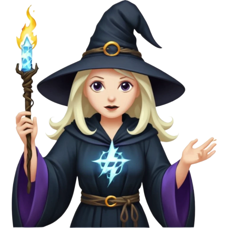 Witch being electrocuted emoji
