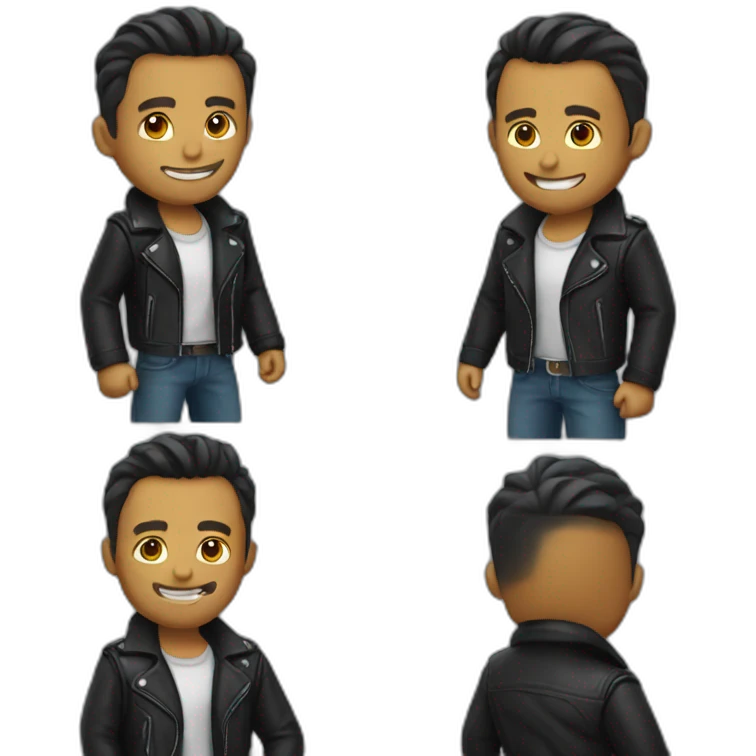 "Confident Man in Leather Jacket" emoji