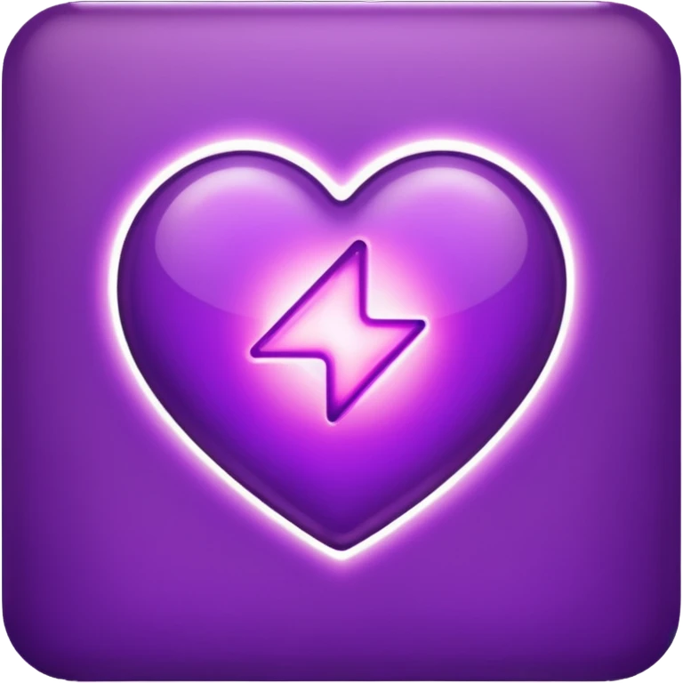 heart pules tech with the pules symbol in the middle, make the hart dark purple emoji
