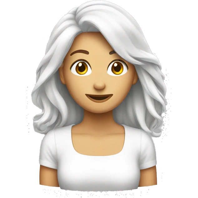 emote d'une streameuse au cheveux blanc  emoji