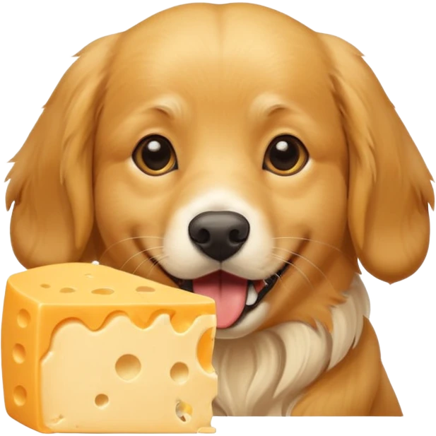dog eating chesse emoji